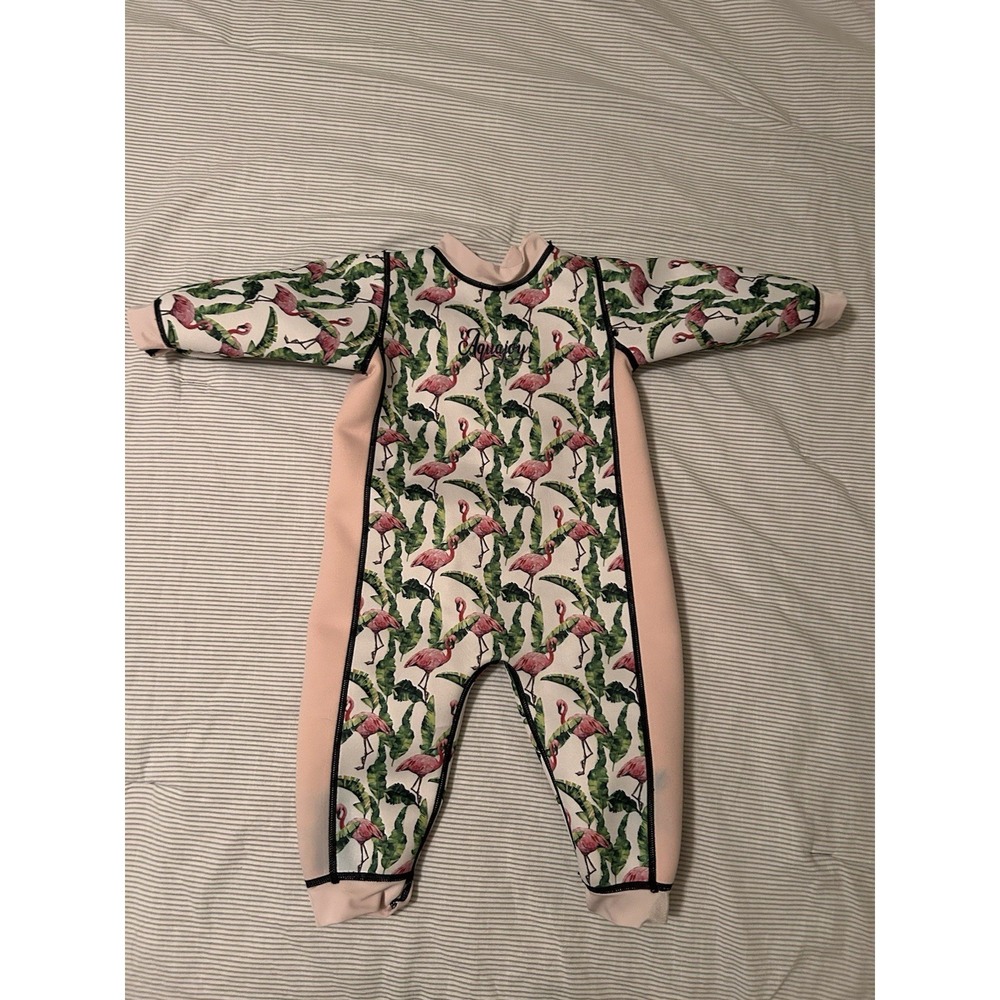 Warmsy Reversable Aquajoy wetsuit baby toddler 24 months Flamingo Pink Vacation